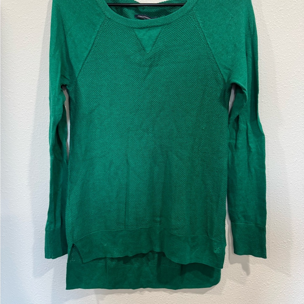 American Eagle Outfitters Vibrant Green Knit Sweater